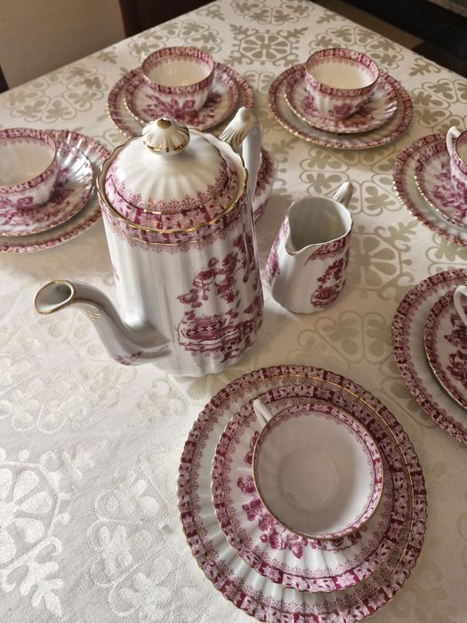 Przedwojenna sląska porcelana china rot Tuppack  Tiefenfurt