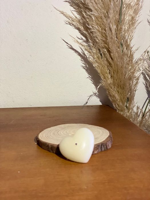 Conjunto de velas formato coração