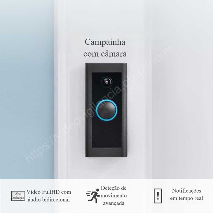 Vídeo Porteiro ‼️ Full HD 1080P ‼️ Deteção Movimento ‼️ Visão Noturna