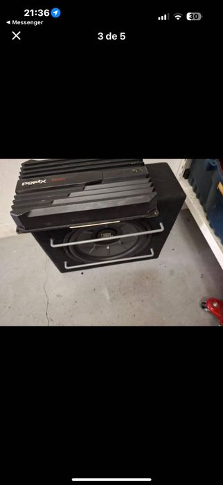 Subwoofer JBL e amplificador sony