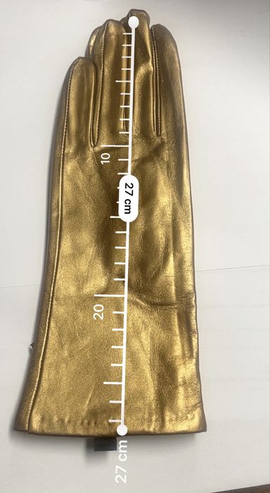 Rękawiczki nowe skórzane z  węlnianą podszewk