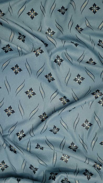 Nowy Szalik CHUSTA szal ze złotem PREMIUM niebieski turkusowy