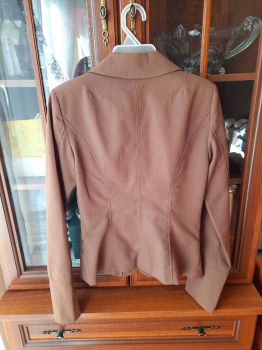 Żakiet marynarka Vero Moda 34 36 XS S brązowy prążki