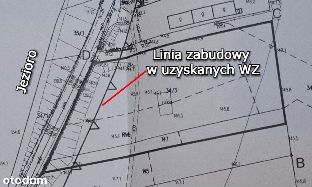 Działka z WZ nad jeziorem