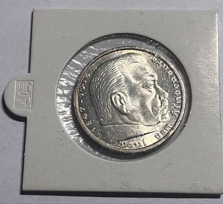 Srebrna moneta 5 marek 1935 – Hindenburg – Srebro 900 – Mennica A