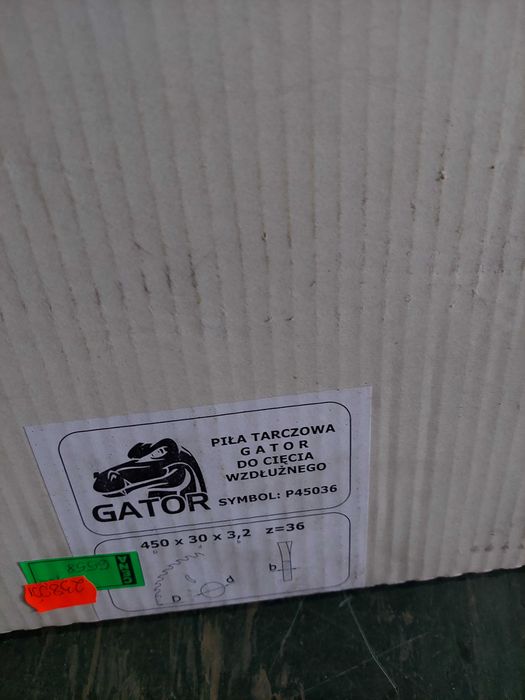 Piła tarczowa tnąca do drewna uniwer.450 X 30mm 36 zębów GATOR P45036