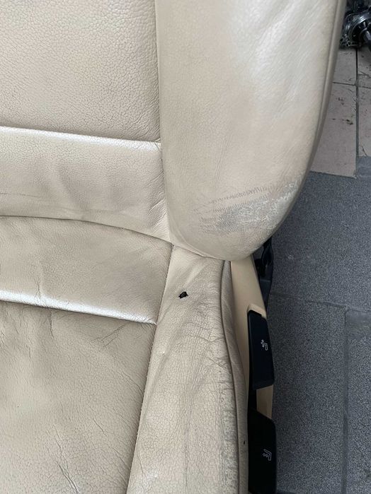 Bmw x3 e83 skóra krem komplet foteli boczki Europa przed lift lędźwie