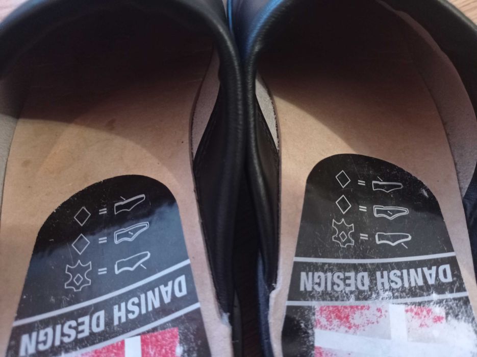 черные кожаные сабо клоги в отличном состоянии р. 37