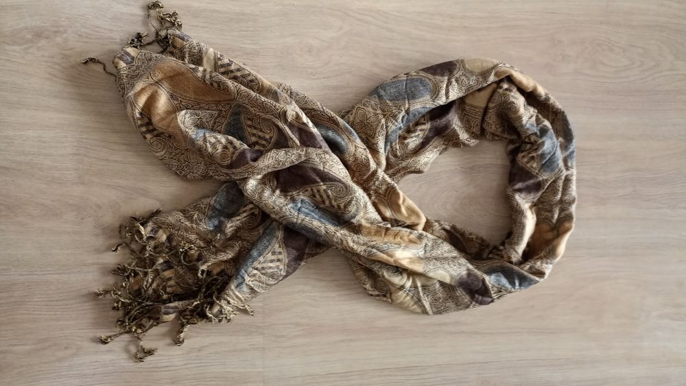 Szal chusta Pashmina jedwab i kaszmir