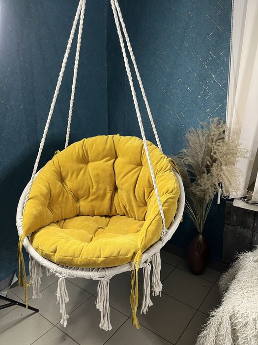 Подушка матрас на качель крісло з лози гамак табурет диван кокон