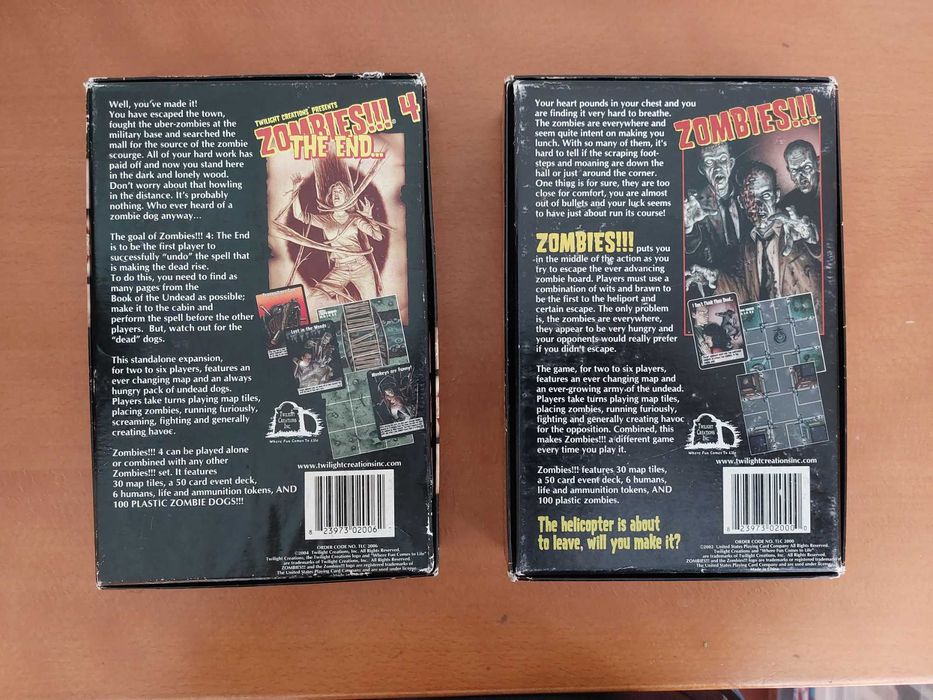 Zombies!!! e Zombies!!! 4 (Board Games, Jogos de Tabuleiro)