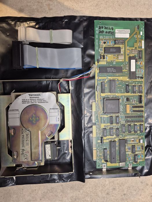 Dysk MFM z taśmami i kontrolerem MFM na ISA ( do vintage PC AT, PC XT )