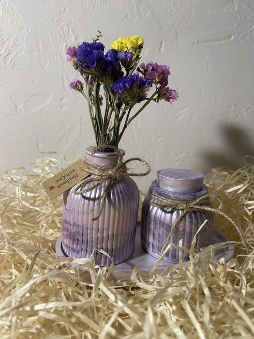 Набори подарункові свічки в гіпсових кашпо