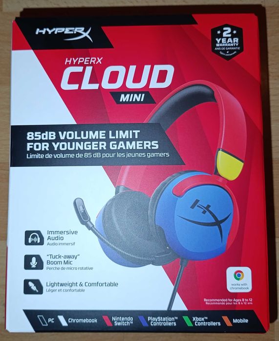 Hyperx Cloud Mini słuchawki dla dziecka małe wielokolorowe