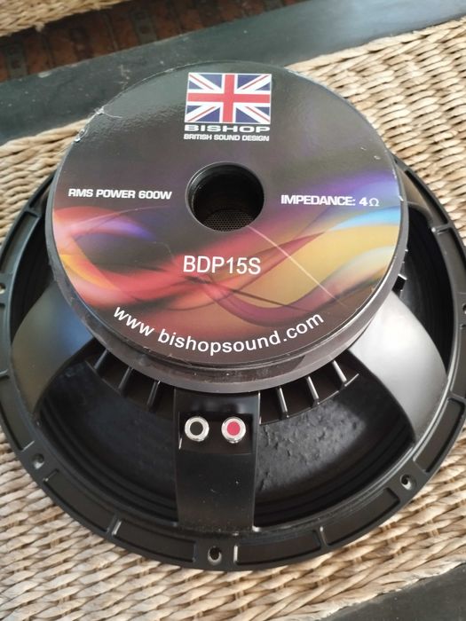BishopSound BDP15S 600W RMS 4-Ohm Passive Subwoofer