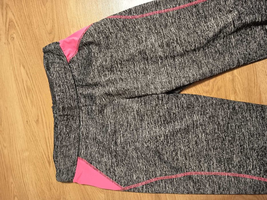 Legginsy damskie czarno szare / rozmiar L