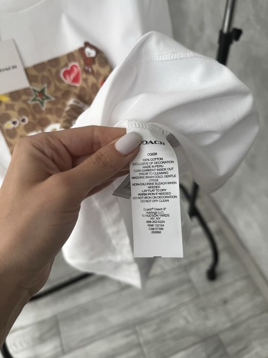 Футболка coach біла