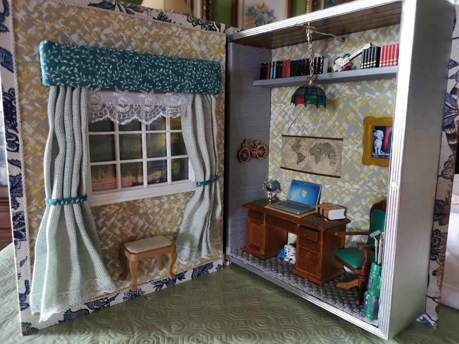 Escritório em miniatura 1:12