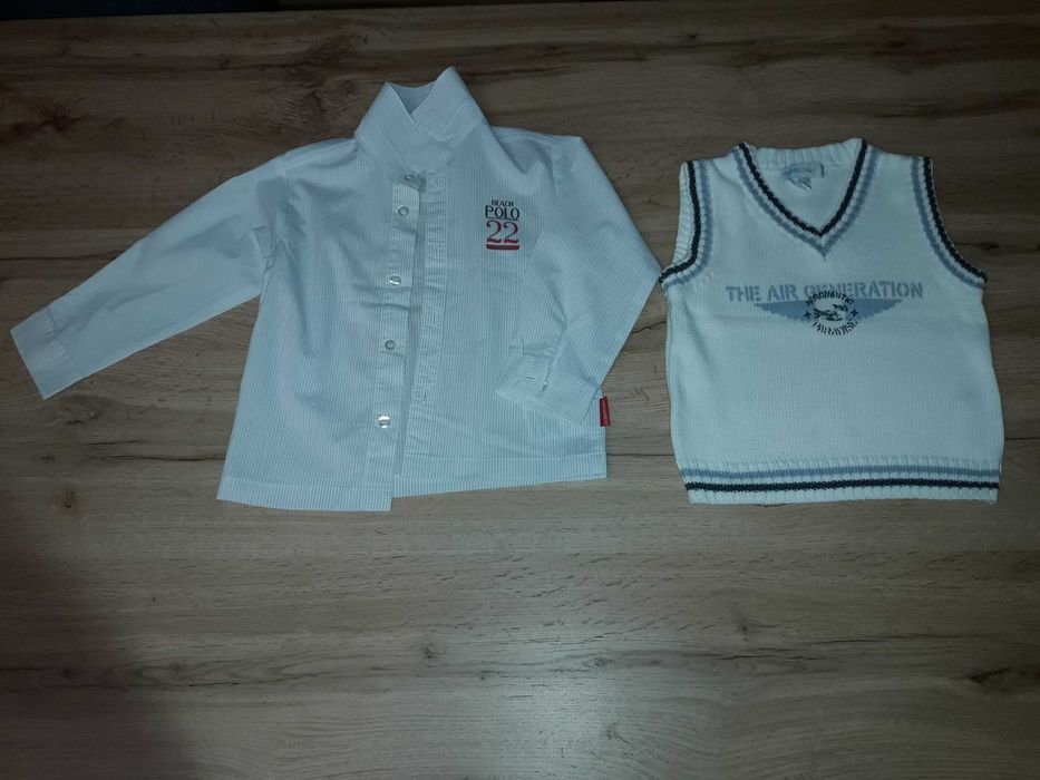 Koszula długi rękaw r. 98 i kamizelka  r. 98 COCCODRILLO