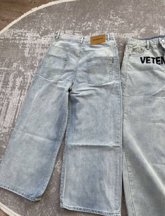 Джинси Vetements Блакитні Широкі Джинсові Штани Оверсайз Ветеменс