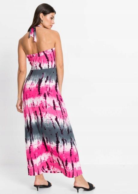 B.P.C maxi sukienka wiązana na szyi dżety r.40/42