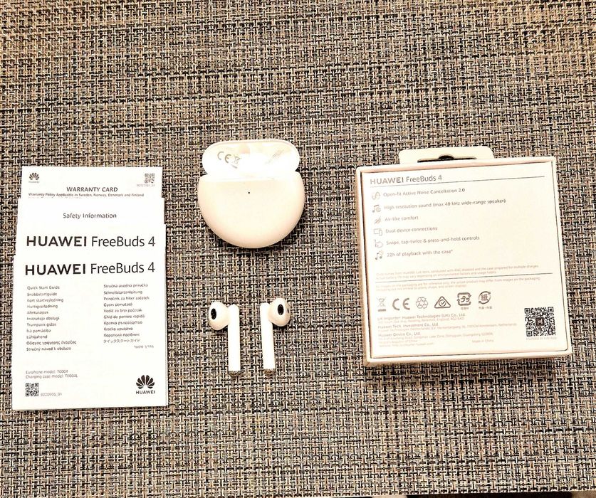 Słuchawki bezprzewodowe douszne Huawei Freebuds 4 ANC