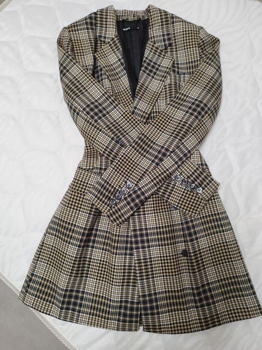 Піджак жіночий в клітку / піджак плаття XS / S