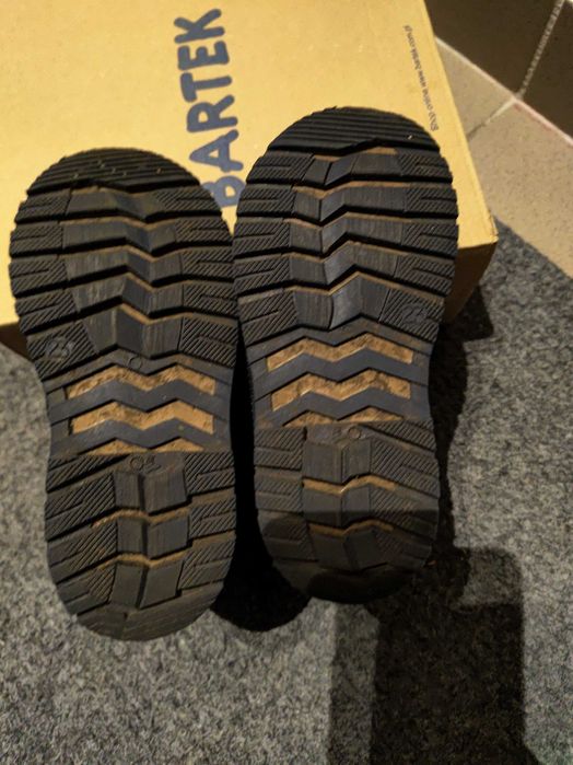 Kozaki skórzane Bartek 23 ciepłe z wełną kozaczki granatowe śniegowce