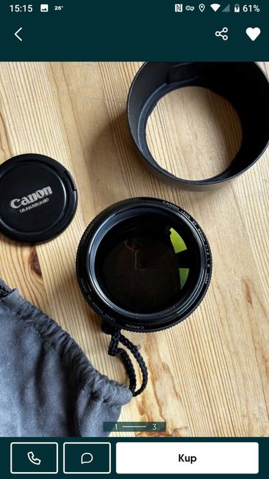 Obiektyw canon EF 85mm L  1.2 ll