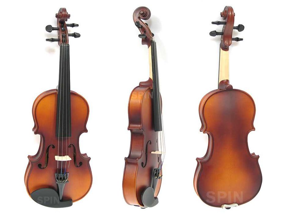 Skrzypce 4/4 z litego drewna Josepha Hesslera cały zestaw