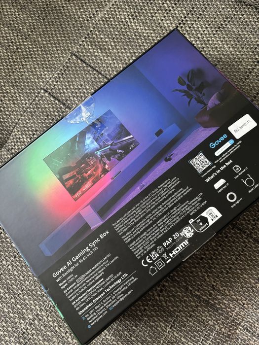 GOVEE H6602 AI GAMING SYNC BOX Zestaw led do tv 55-65 CALI