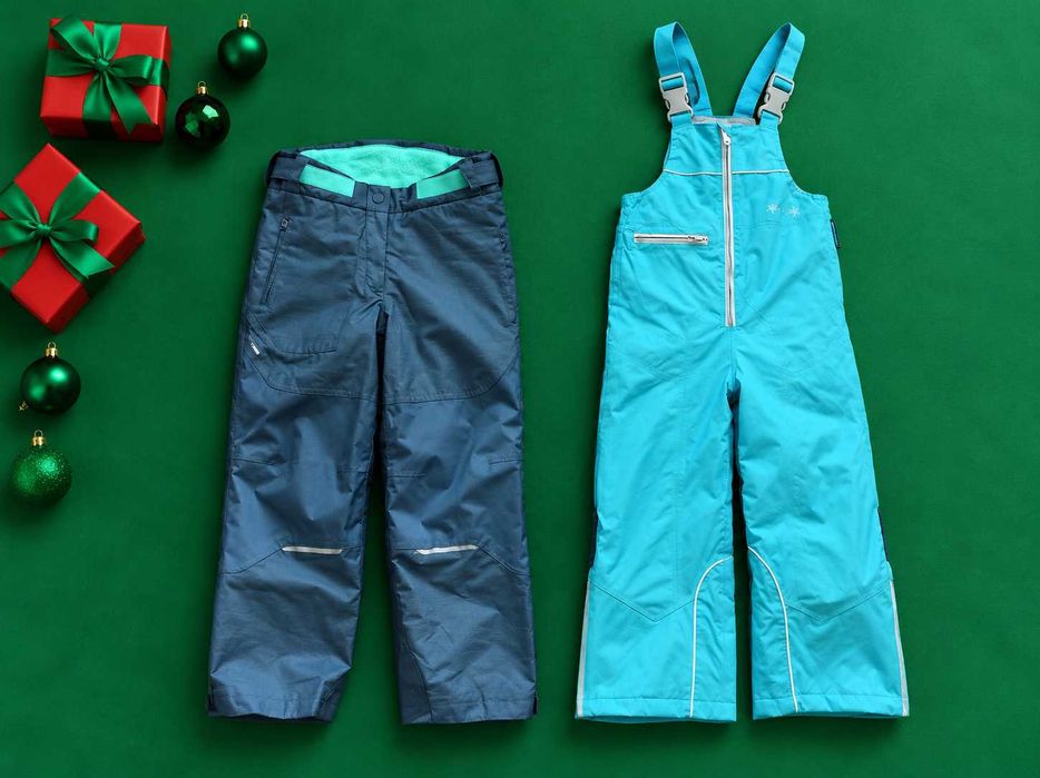 110-116 зріст. Decathlon зимовий комбінезон, лижні штани на флісі