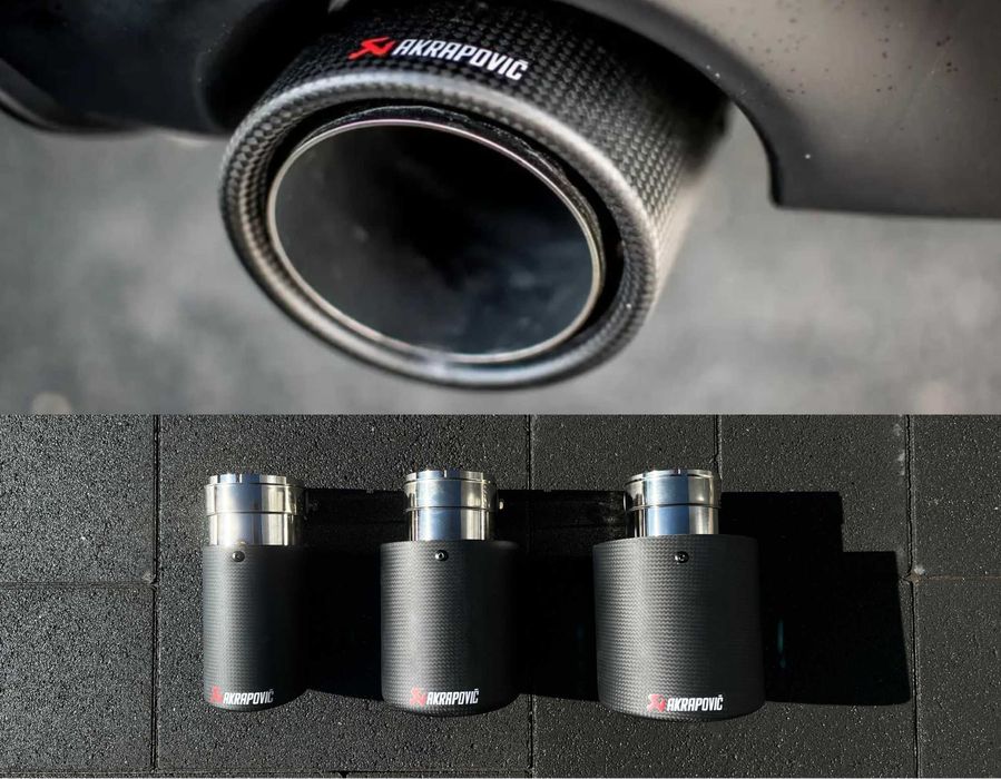 Насадки глушителя Akrapovic Выхлопная Акрапович Audi BMW (матовая)