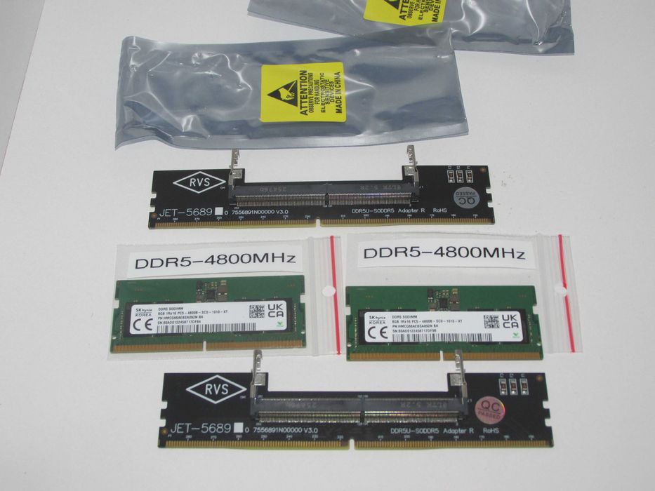 16GB Ram DDR5 (2x8GB) SK Hynix 4800Mhz + Adaptadores
