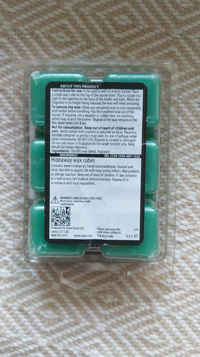 Свічки,віск Ароматизовані воскові кубики для аромачаш