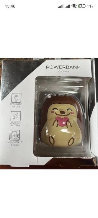 Компактний та зручний портативний акумулятор Powerbank ємністю 2000mAh