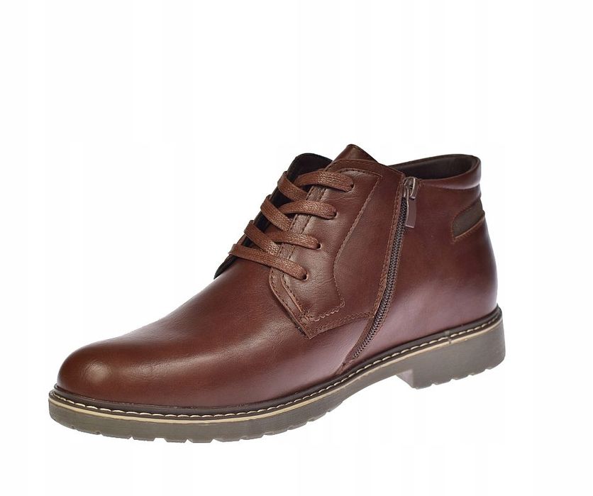 Buty męskie zimowe trapery na suwak eleganckie sztyblety 706 BR r. 41