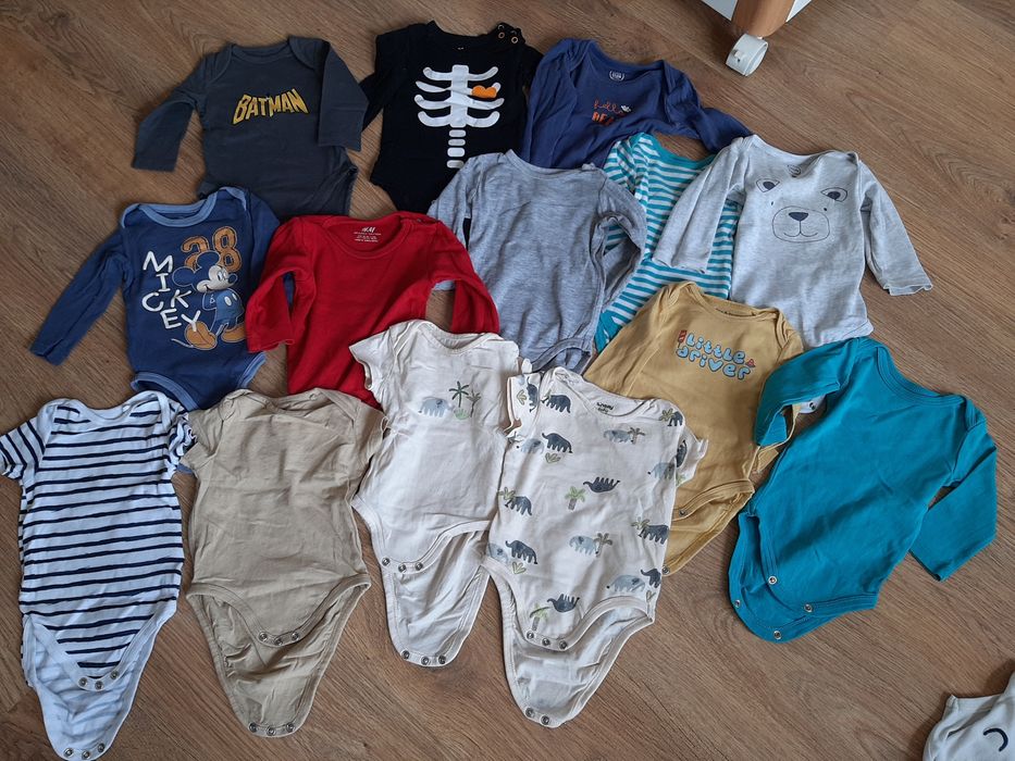 Ubranka niemowlęce chłopięce, paka ubrań r. 68