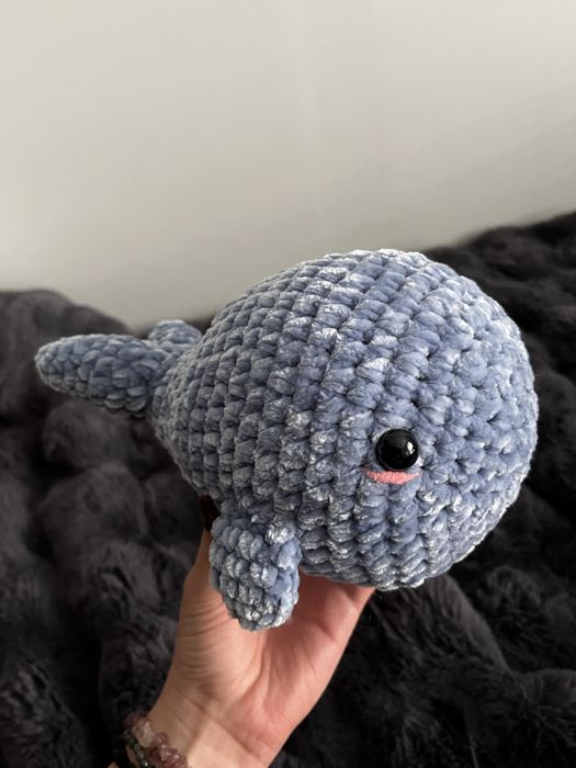 Ręcznie robiony pluszak wielorybek crochet whale
