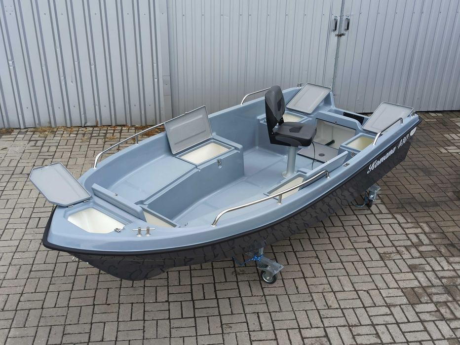 !! PROMOCJA !! Łódź wędkarska, motorowa ROMANA 430 pod dziobówkę z fotelem