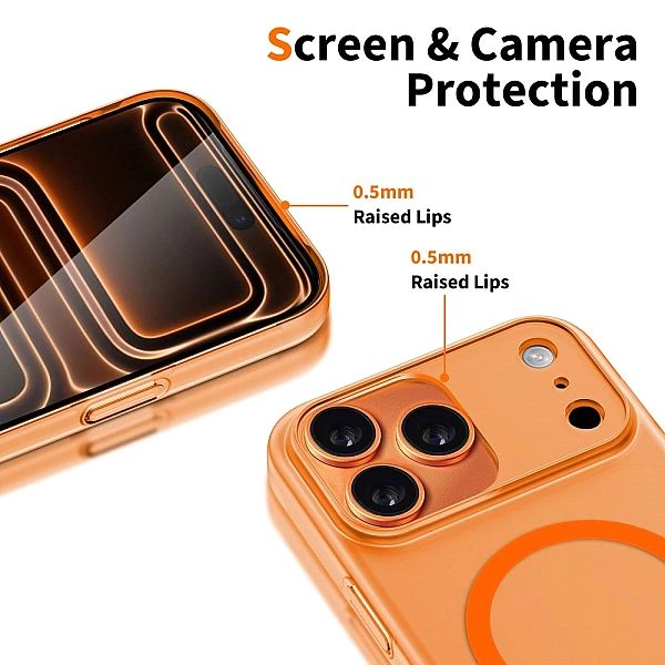 Etui Tech-Protect Magslim MagSafe na iPhone 17 Pro Max - pomarańczowe