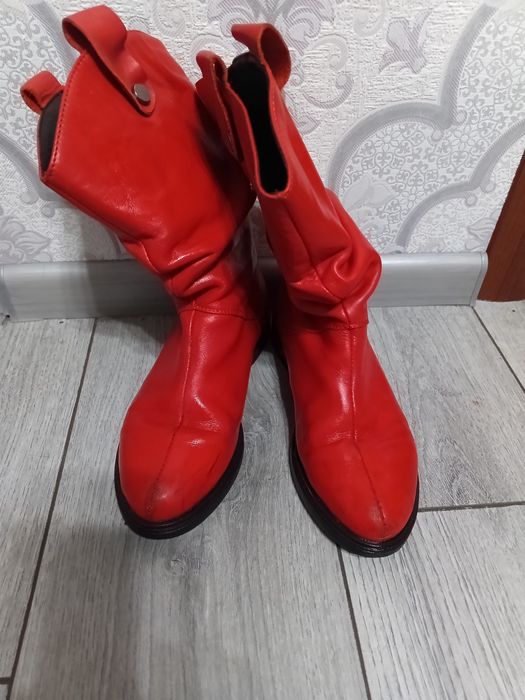 Сапоги шкіряні  весна-осінь