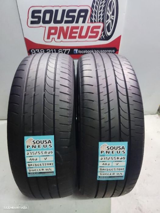 2 pneus semi novos 235-55r20 bridgestone - oferta dos portes