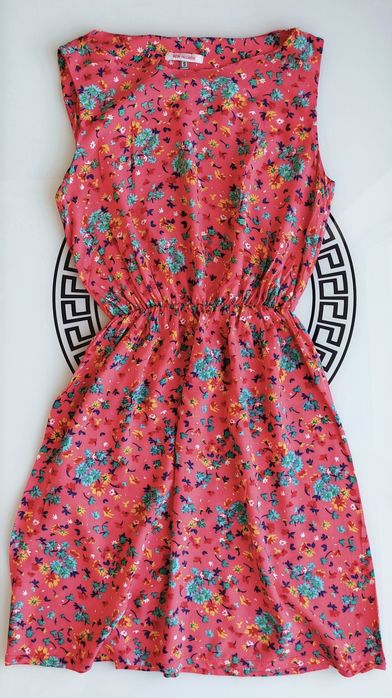 Трендовое платье в цветочек трендова сукня у квіточку коралова туника