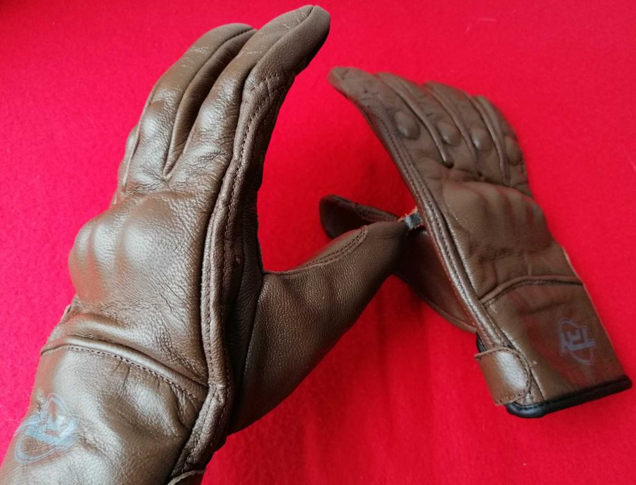 Luvas de moto Casa das Peles Castanhas XXL (Tamanho real L ou XL)