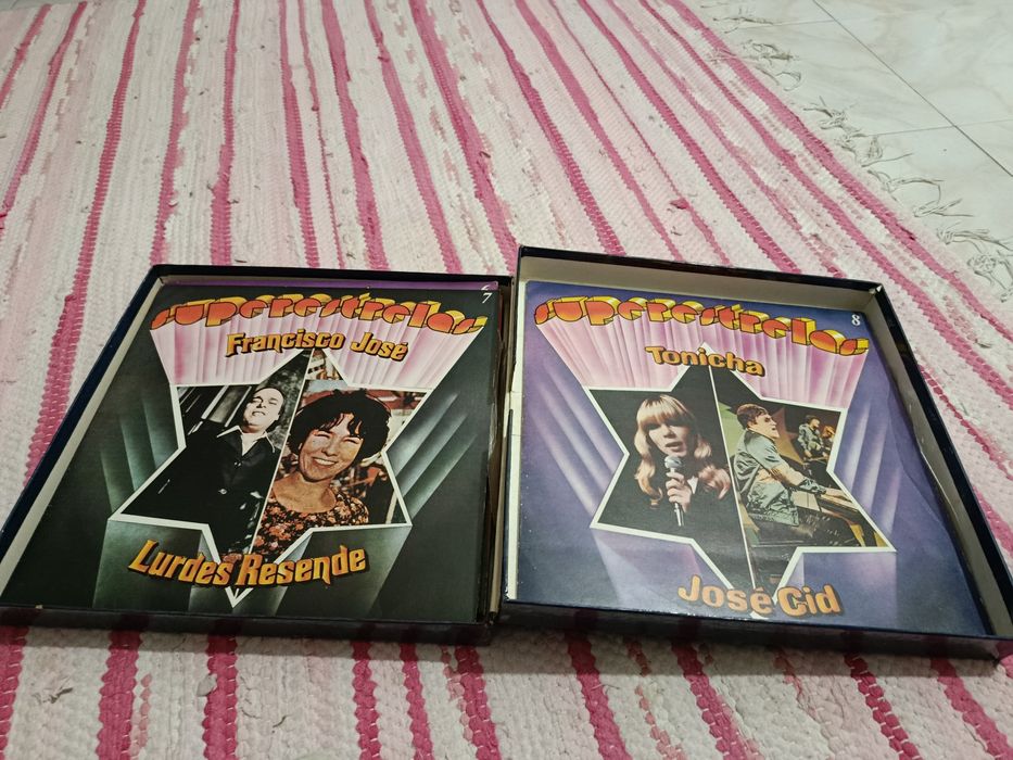 Conjunto 8 Discos Vinil LP Superestrelas Música Portuguesa