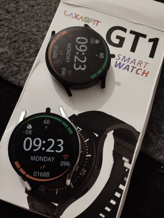Nowy smartwatch laxasfit GT1 - czarny lub srebrny