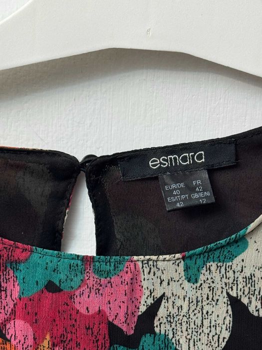 Sukienka w kwiaty codzienna w kwiatki na co dzień floral Esmara 40 L