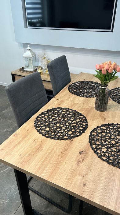 Stół loft + 6 krzeseł zestaw