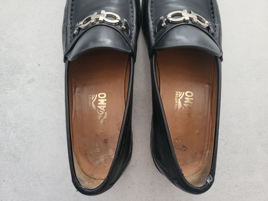 Mokasyny włoskie skóra Salvatore Ferragamo